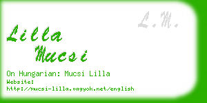 lilla mucsi business card